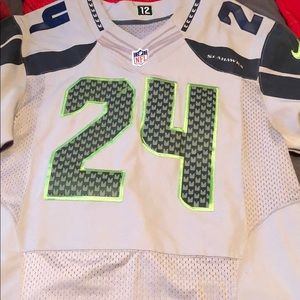 grey marshawn lynch seahawks jersey